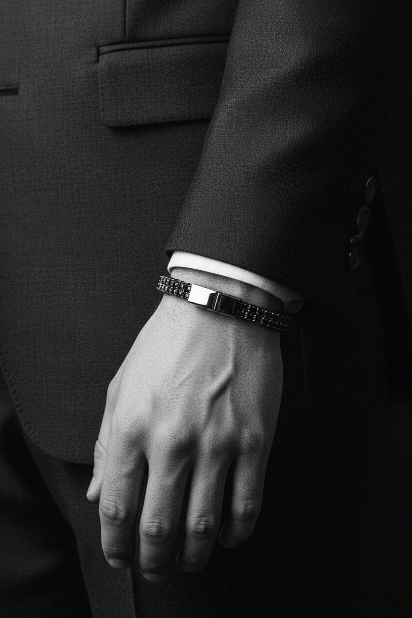 Bracelet VELKA aimanté — lifestyle costume charcoal