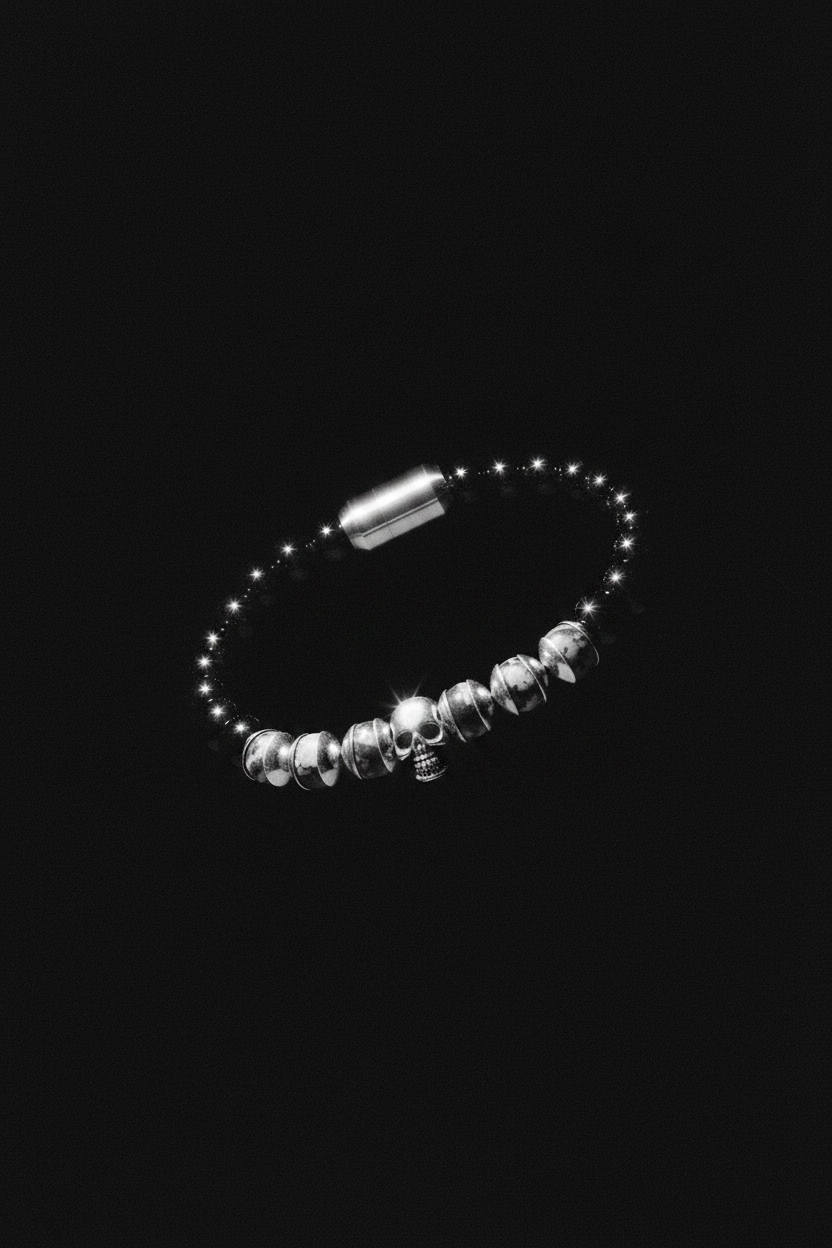 Bracelet VELKA perles skull — lévitation diagonal
