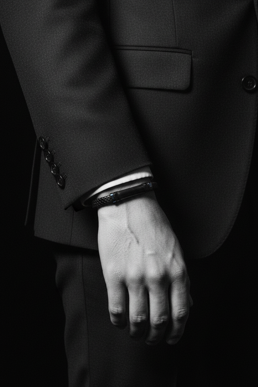 Bracelet VELKA tressé II — lifestyle costume charcoal