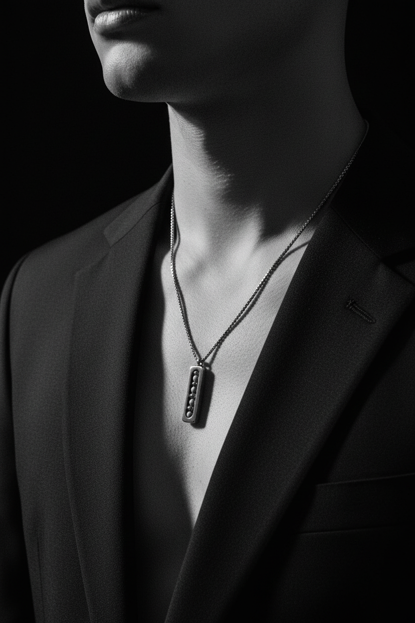 Collier VELKA pendentif — lifestyle costume charcoal