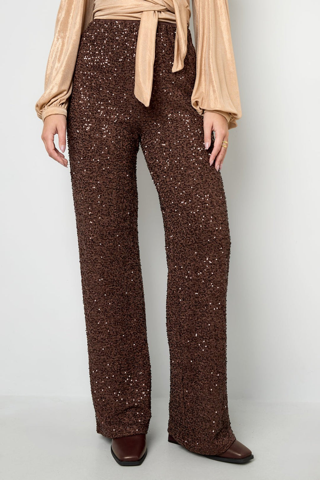 Pantalon droit à paillettes - Apollodrop