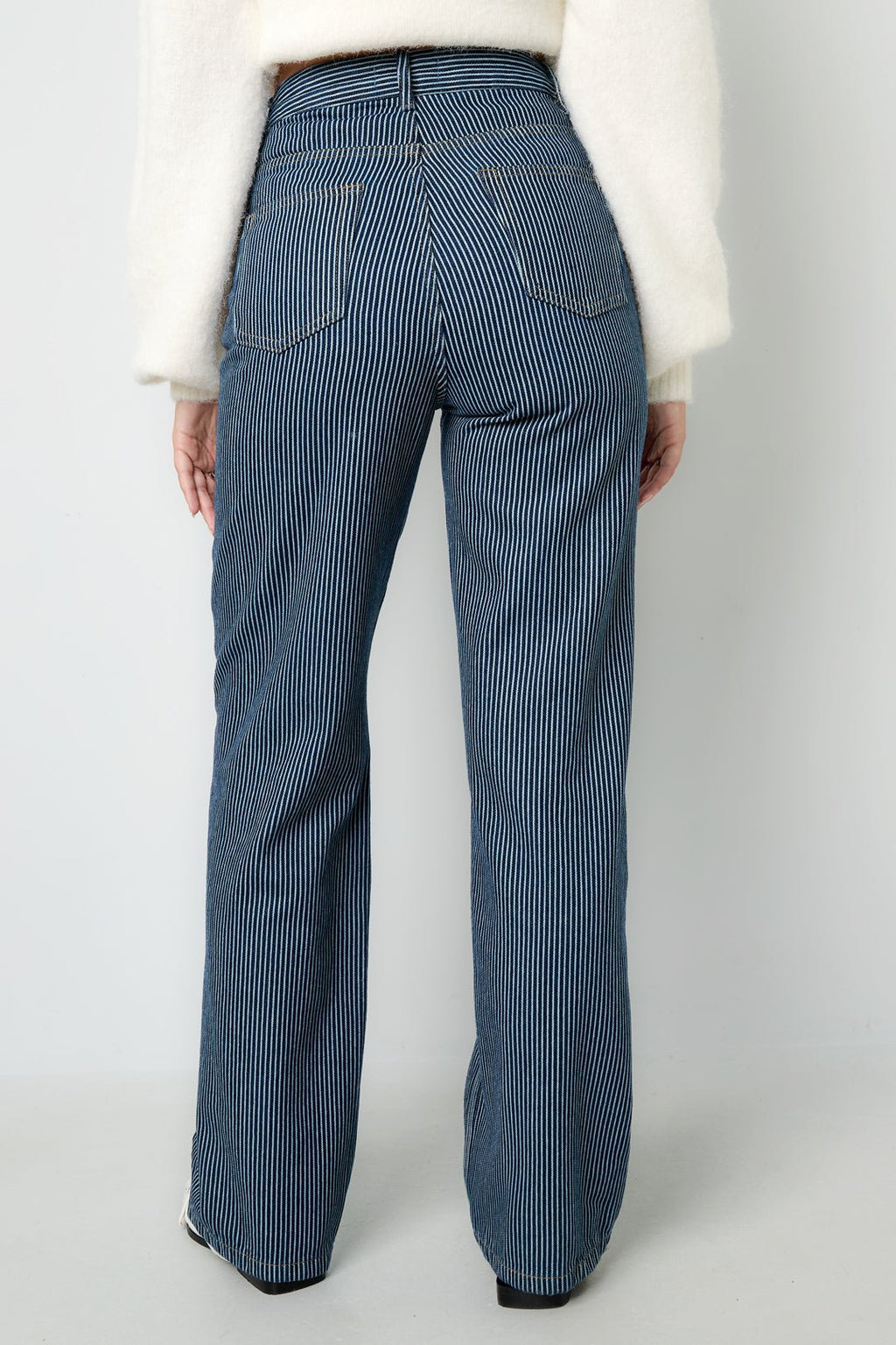 Pantalon en denim de coton à rayures - Apollodrop