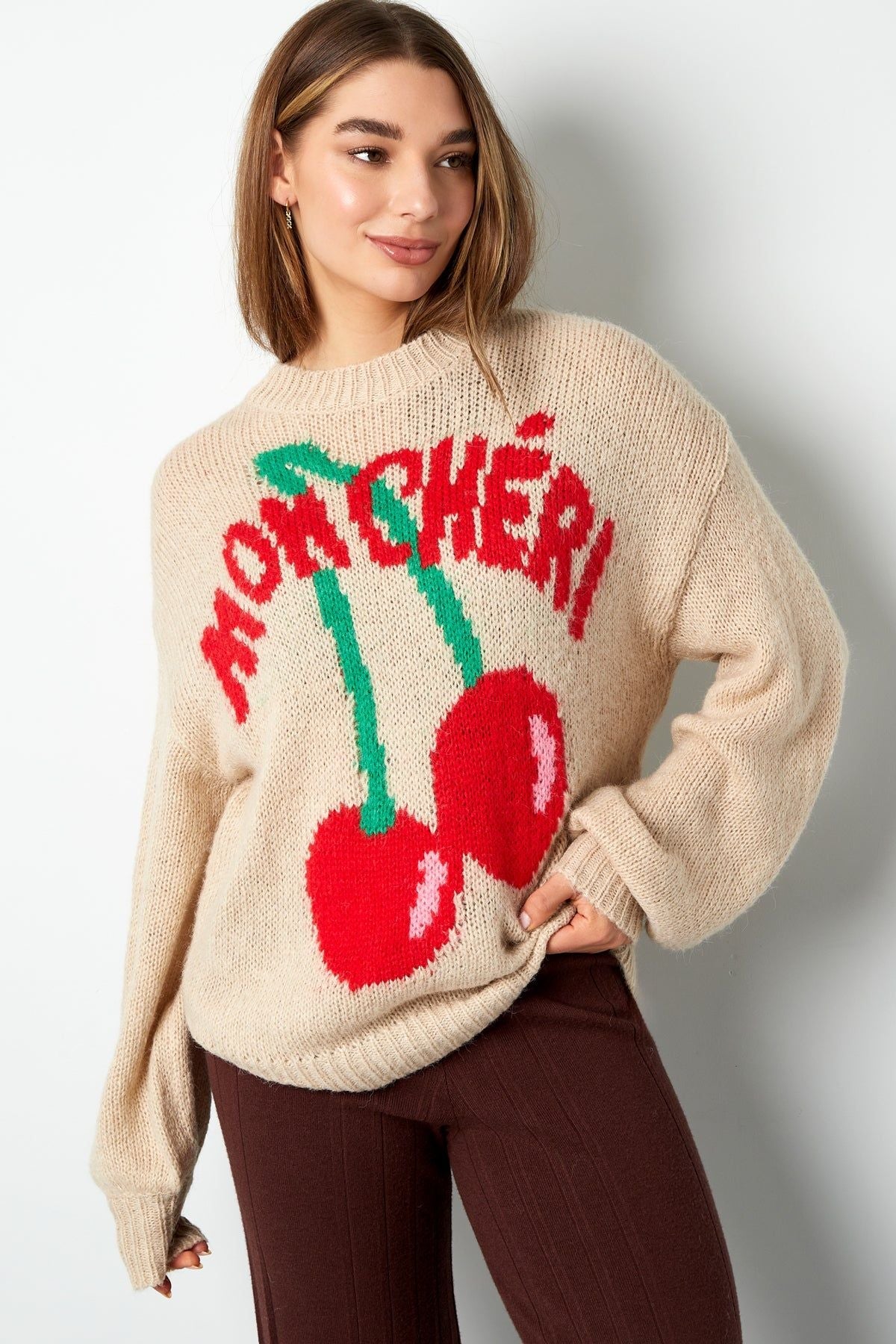 Pull oversize avec imprimé "Mon Chéri" - Apollodrop