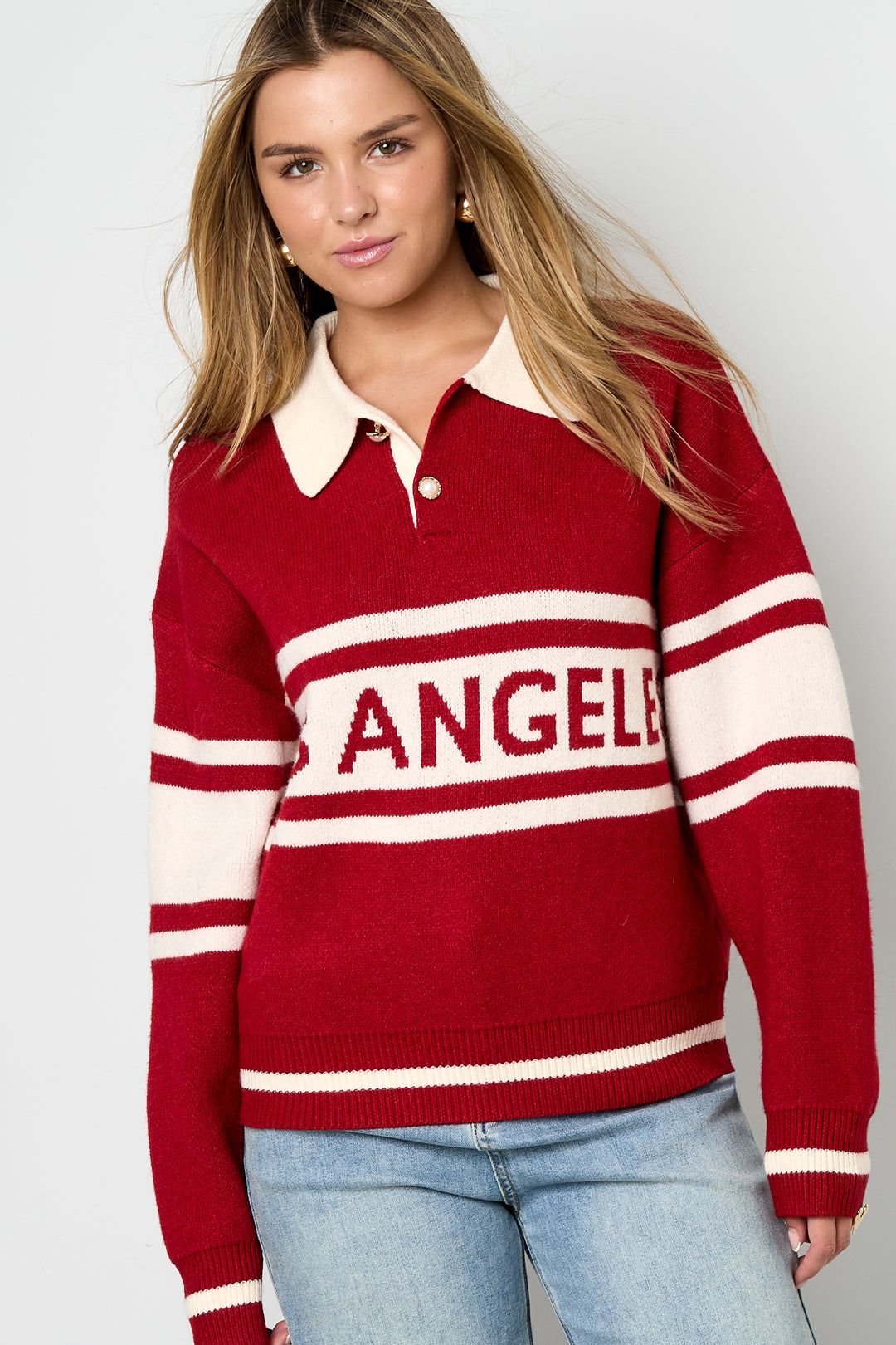 Pull style college avec imprimé "Los Angeles" - Apollodrop