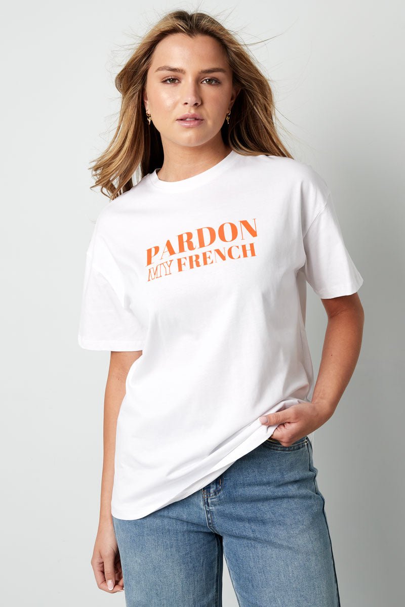 T-shirt "pardon my french" - Apollodrop