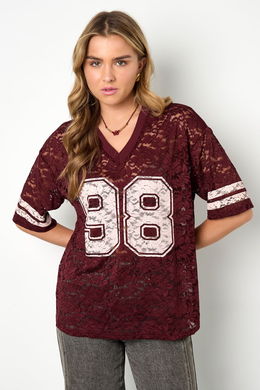 T-shirt style americain avec col en V - Apollodrop