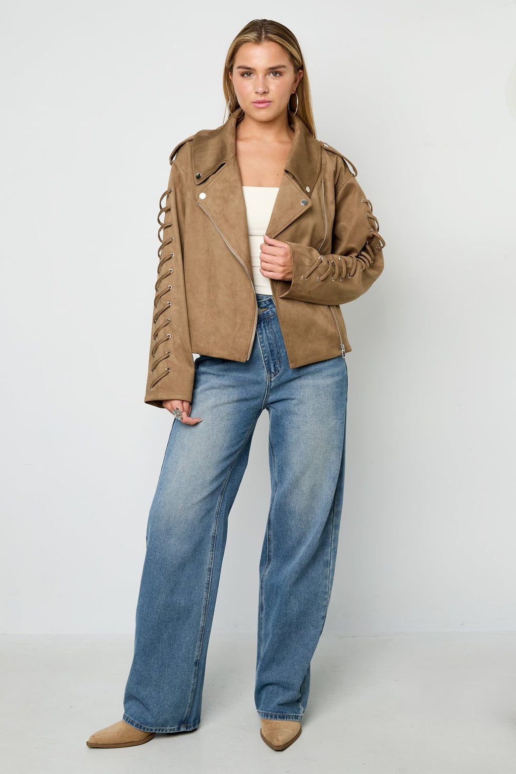 Veste en daim à lacets - Apollodrop