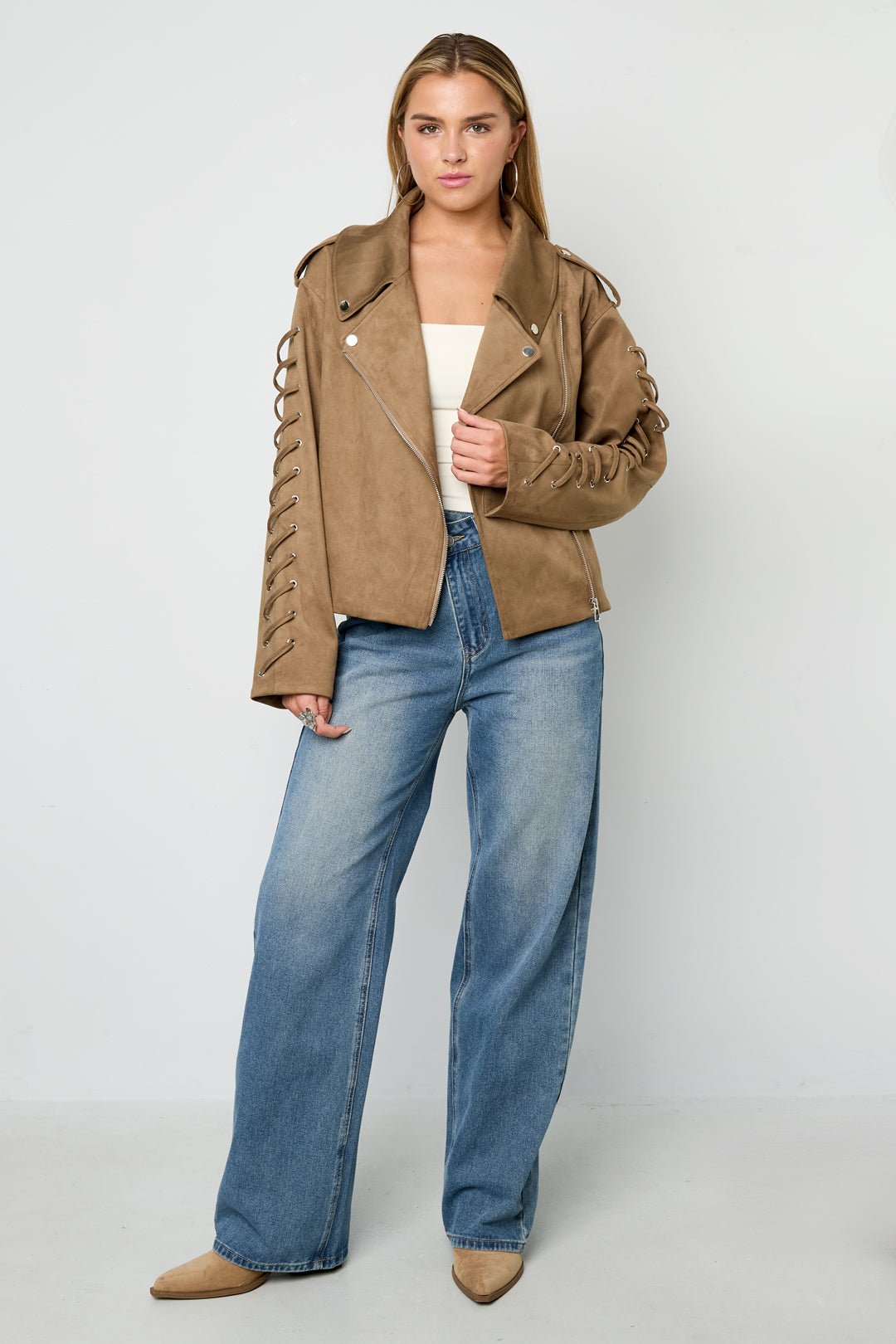 Veste en daim à lacets - Apollodrop