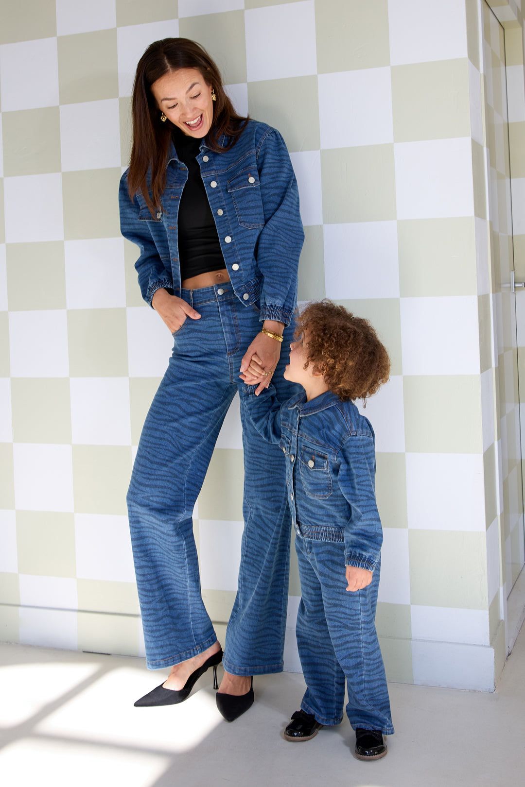 Veste en jean avec motif zèbre - Apollodrop