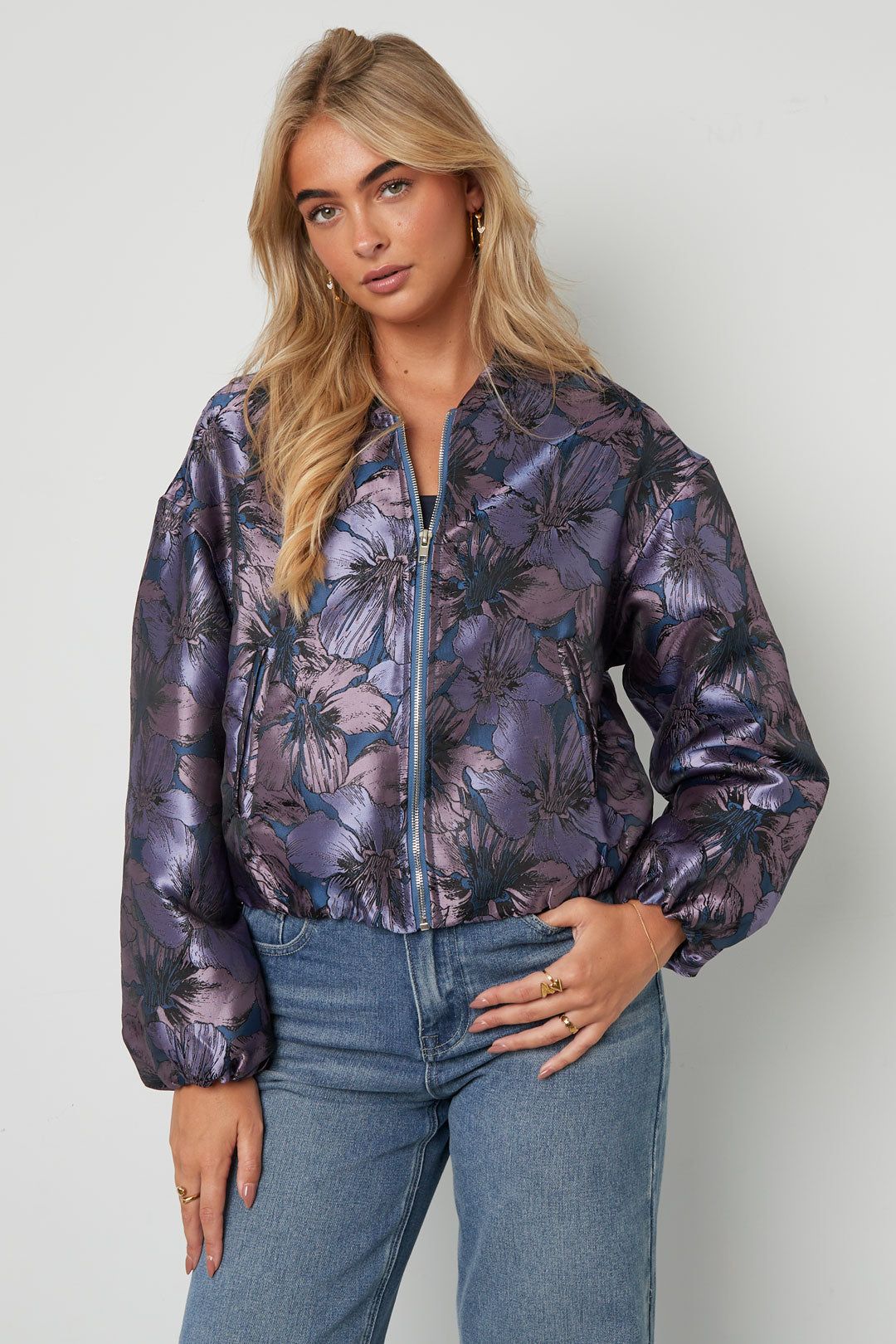 Veste Jacquard Fleur - Apollodrop